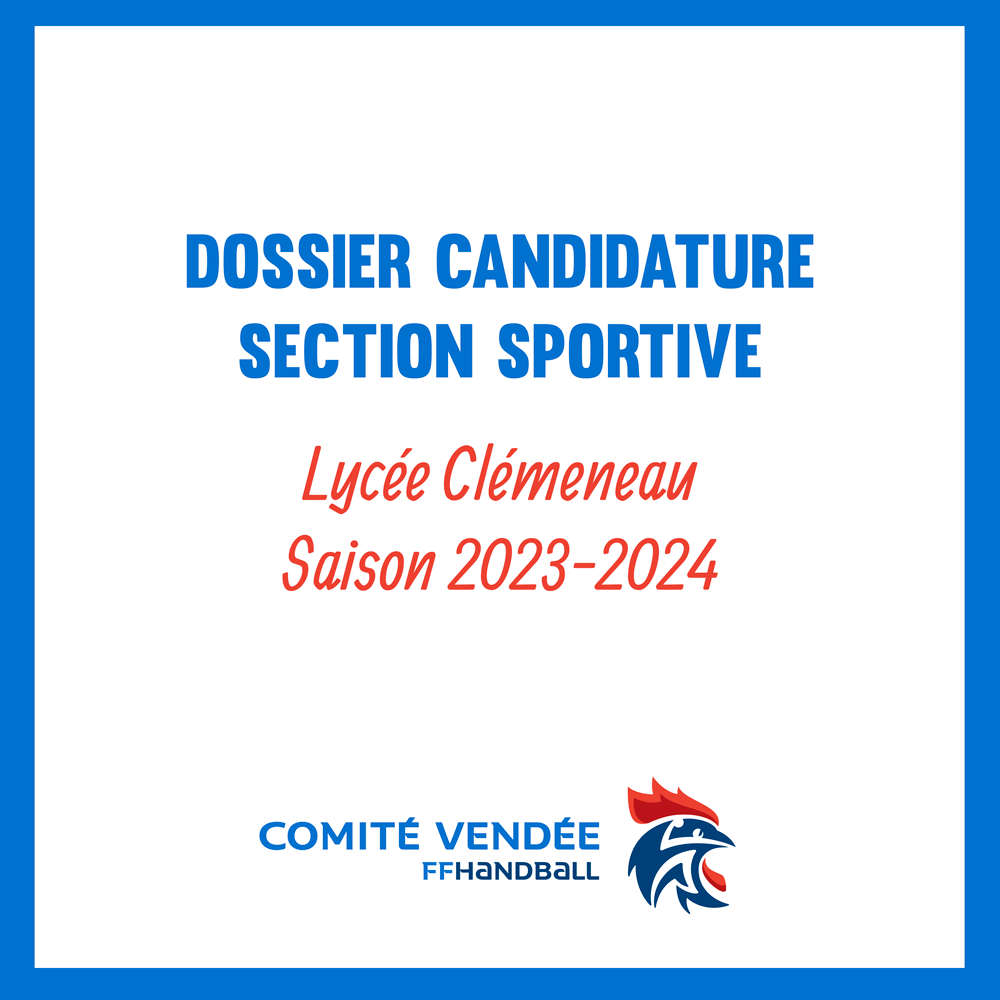 Dossier de candidature section sportive